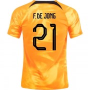 Camisetas De Futbol Selección Países Bajos Copa Mundial 2022 Frenkie de Jong 21 Primera Equipación